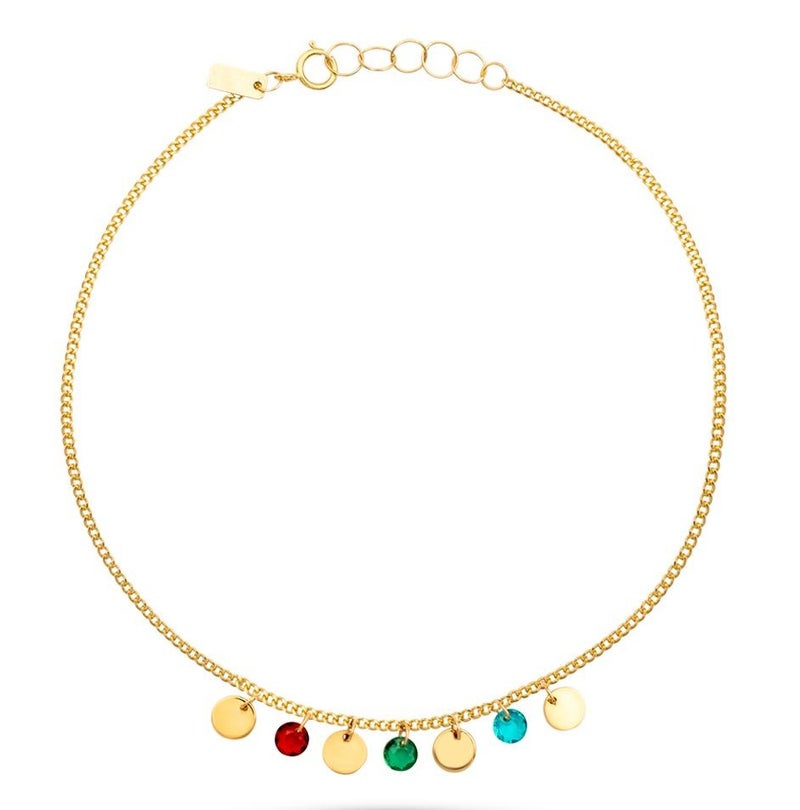 Ruby Art Gold Trendy 18K Pure Gold Anklet High Shine, Adjustable Fit and Premium Finish,1.34 Gram - Image 1